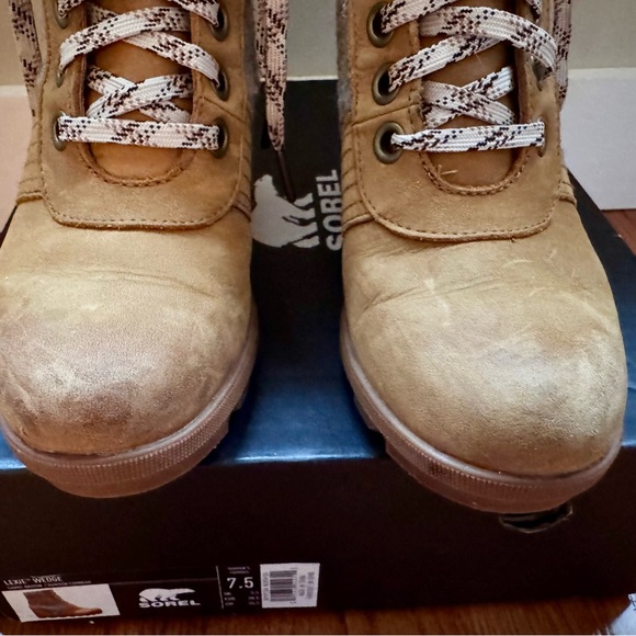 Sorel PDX Lace up Wedge Lexie Wedge Elk Tan Brown Grey 7.5 - Picture 12 of 12